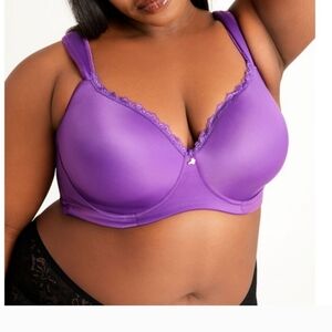 NWT 46H Full Coverage Purple Butterfly Bra